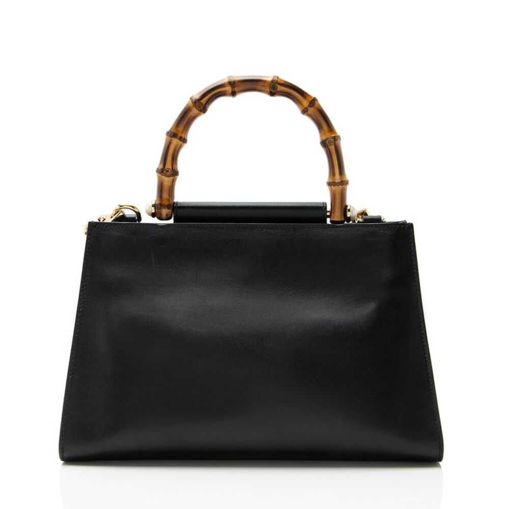 Gucci Leather Bamboo Nymphaea Medium Top Handle - Picture 3 of 16